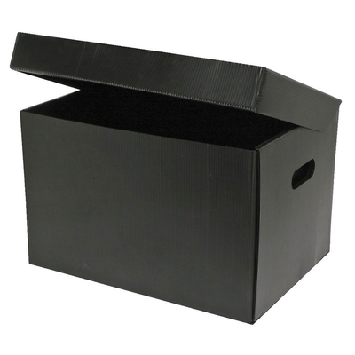 Caja de almacenamiento de chapa de plástico corrugado de PP ESD Caja personalizada de PP Correx